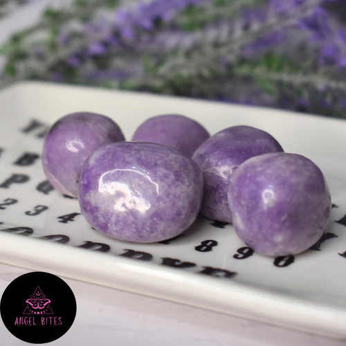Lepidolite tumble stone - tumble,