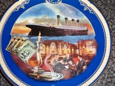 Bradford Exchange Plate TITANIC QUEEN OF THE OCEAN - THE SMOKING ROOM