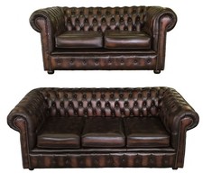 Genuine Leather Chesterfield