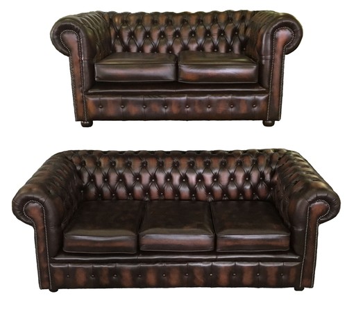 Genuine leather chesterfield - genuine,