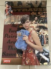 Vintage 1992 Levis Strauss Jeans A1 Promotion Advertising Poster Since 1850