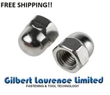 DOME NUTS TO FIT METRIC BOLTS M3,4,5,6,8,10,12,14,16,18,20mm A2 STAINLESS STEEL