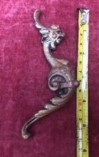 ORNATE SOLID CAST BRASS GRIFFIN Scrolled decoration of mythical beasts