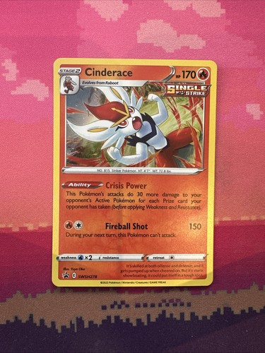 Pokemon card cinderace - pokemon, swsh278