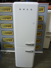 Smeg Fridge Freezer White FAB32LWH5UK 60/40 50s Retro Style A Graded (CH-2513)