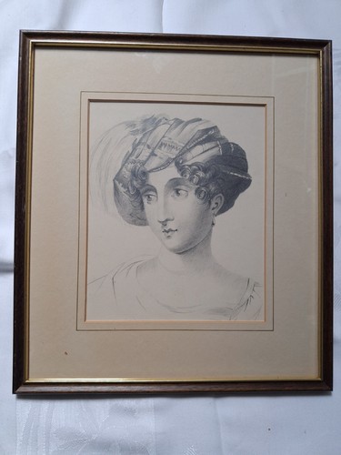 19th century pencil portrait