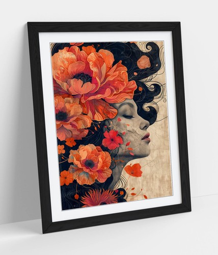Beautiful woman with orange - woman,