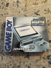 Gameboy Advance SP AGS 101 Pearl Blue - Boxed - Brighter Screen