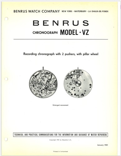 Benrus movements technical - movements,,