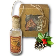 Camelot Liqueur Scotch Whisky Artisan Vintage Glass Miniature Bottle Ornament