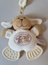 Tesco Hugging Friends Puppy Dog Teether Comforter Soft Toy Cream Soother 2005