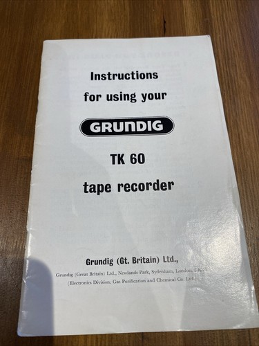 Grundig tk60 tape - tape, recorder