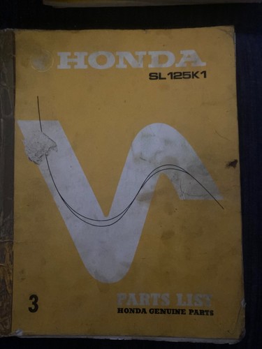 Honda sl125k1 genuine parts - honda,