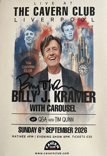 Billy kramer signed poster - billy,