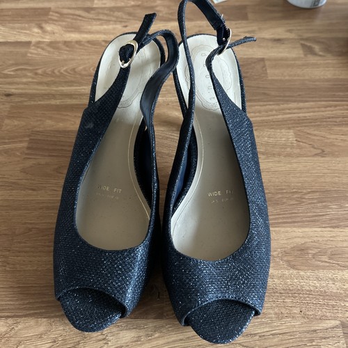 Debut blue sparkly open toe - open,