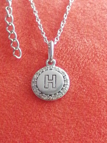 925 silver next - letter, h