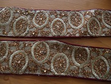 Sparkly Indian Sari Fabric Trim/border  Boho Junk/Craft Embellishments 2.6 mt
