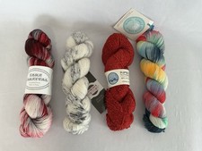 Merino Wool Hand Dyed Yarn Lot