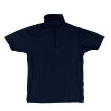 British MoD UBACS Shirt Navy Black Polo Style Short Sleeve Home Office Medium