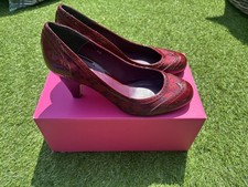 Beyond Skin Janice Red Burgundy Shoes UK 7