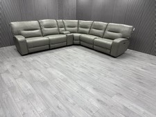 DFS LARGE CORNER SOFA ELECTRIC RECLINER CUP HOLDER USB LEATHER RRP £2999