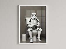 Storm Trooper print Bathroom Print On The Toilet Bathroom Humour