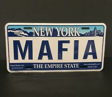 New York Mafia Metal Licence Plate Empire State Novelty Merchandise Used READ 