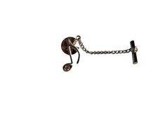 Music Quaver Silver-plated Tie Pin with Swarovski crystal note