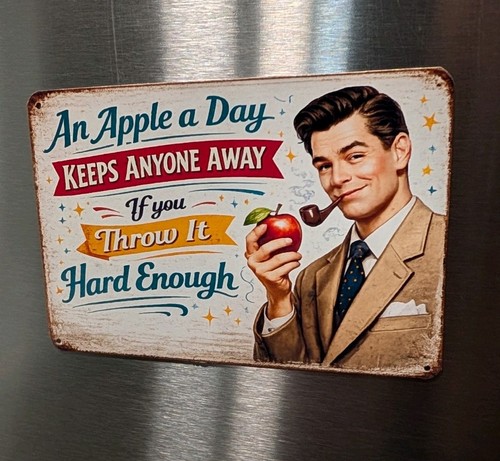 3x4 retro funny - retro, magnet