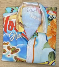 Bershka Hawaiian Print Men's Shirt - LARGE                         (#D985)
