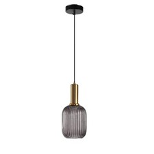 MZStech Modern Chandelier Light,Gold Copper Pendant Light Socket with Glass