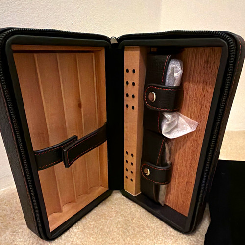 Travel cigar humidor case - humidor, w/