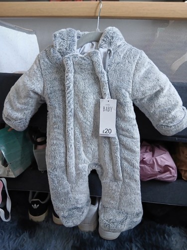 George baby grey hooded - baby, lined