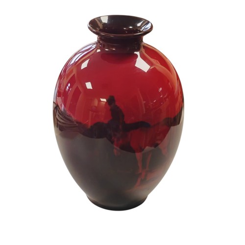 Royal doulton flambe vase - flambe,