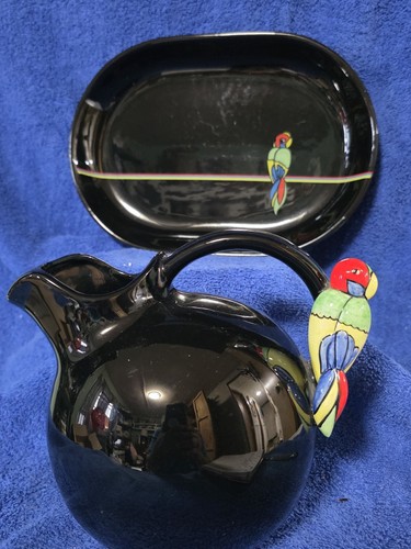Vintage parrot plate and - vintage,