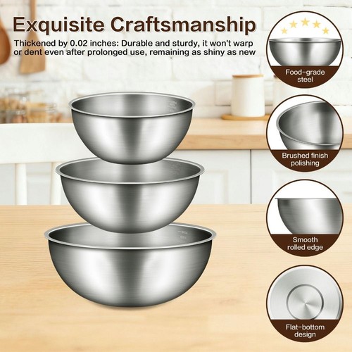 3pcs with scale mixing bowls - 3pcs,