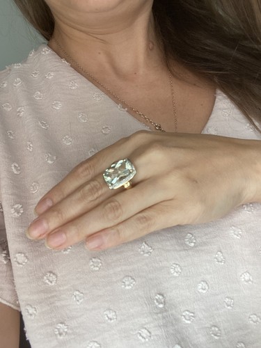 9ct yellow gold green - green, amethyst