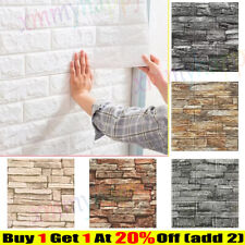 60PCS 3D Tile Brick Wall Sticker Self-adhesive Waterproof Foam Panel Wallpaper.