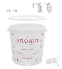 30L Fermentation Brewing Bucket with Lid Airlock Tap for Home Brew Wine Making