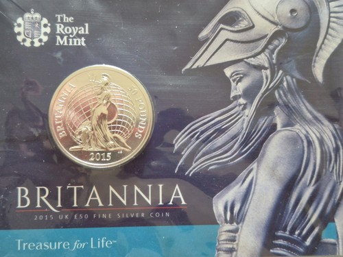 Britannia silver pound coin - silver, 50-pound
