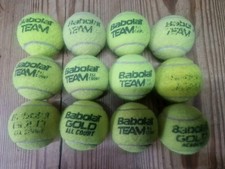 Tennis Balls Used X 12 Babolat