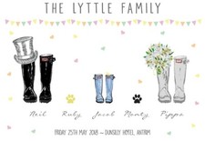 Wedding Gift, Welly print A4