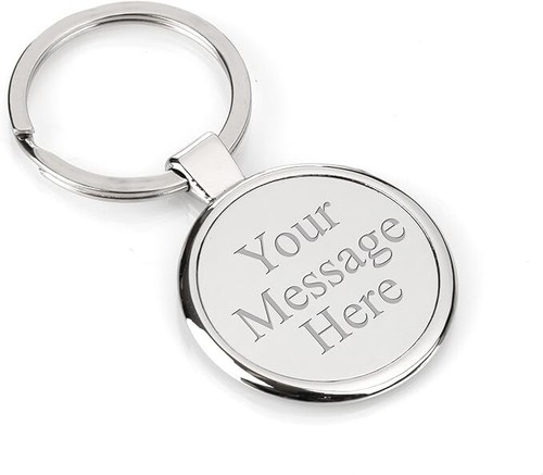 Personalised round chrome - personalised,