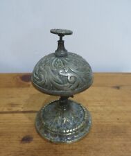 Victorian Antique Cast Brass Call / Service / Desktop Bell Rd No 6740 c1884
