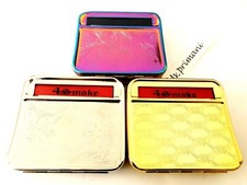 GOLD SILVER MULTI TIN CIGARETTE ROLLING MACHINE AUTOMATIC RIZLA CONCEPT ROLL UP