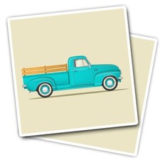 2x Vinyl Stickers Classic Pickup Truck Vehicle #50543
