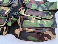 Paintball Horizontal 8 pod pouches+ Tank Holder Battlepack. Woodland Camouflage
