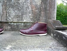 QUODDY CHUKKA BOOTS BROWN BURGUNDY LEATHER UK9 MENS EXCELLENT CONDITION