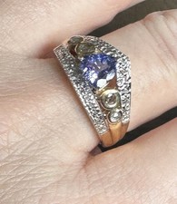 14k Gold Tanzanite Diamond