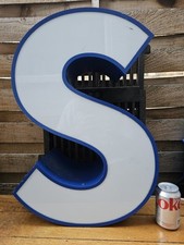 LARGE VINTAGE RETRO SHOP SIGN LETTER S  60cm tall